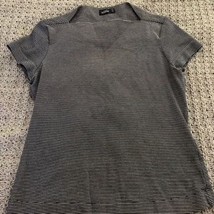 Kate spade black and white striped top